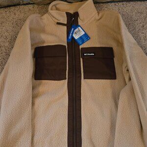 NEW Columbia Men's Juniper Peak™ Full Zip Fleece Beige - Large